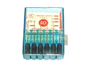 ADDLER Dental Stainless Steel H-File 25MM Size 40