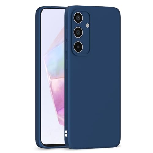 Image of Outlouders Back Cover for Samsung Galaxy A35 5G | Camera Protection | Durable Soft Matte Silicone Bumper Case (Blue)