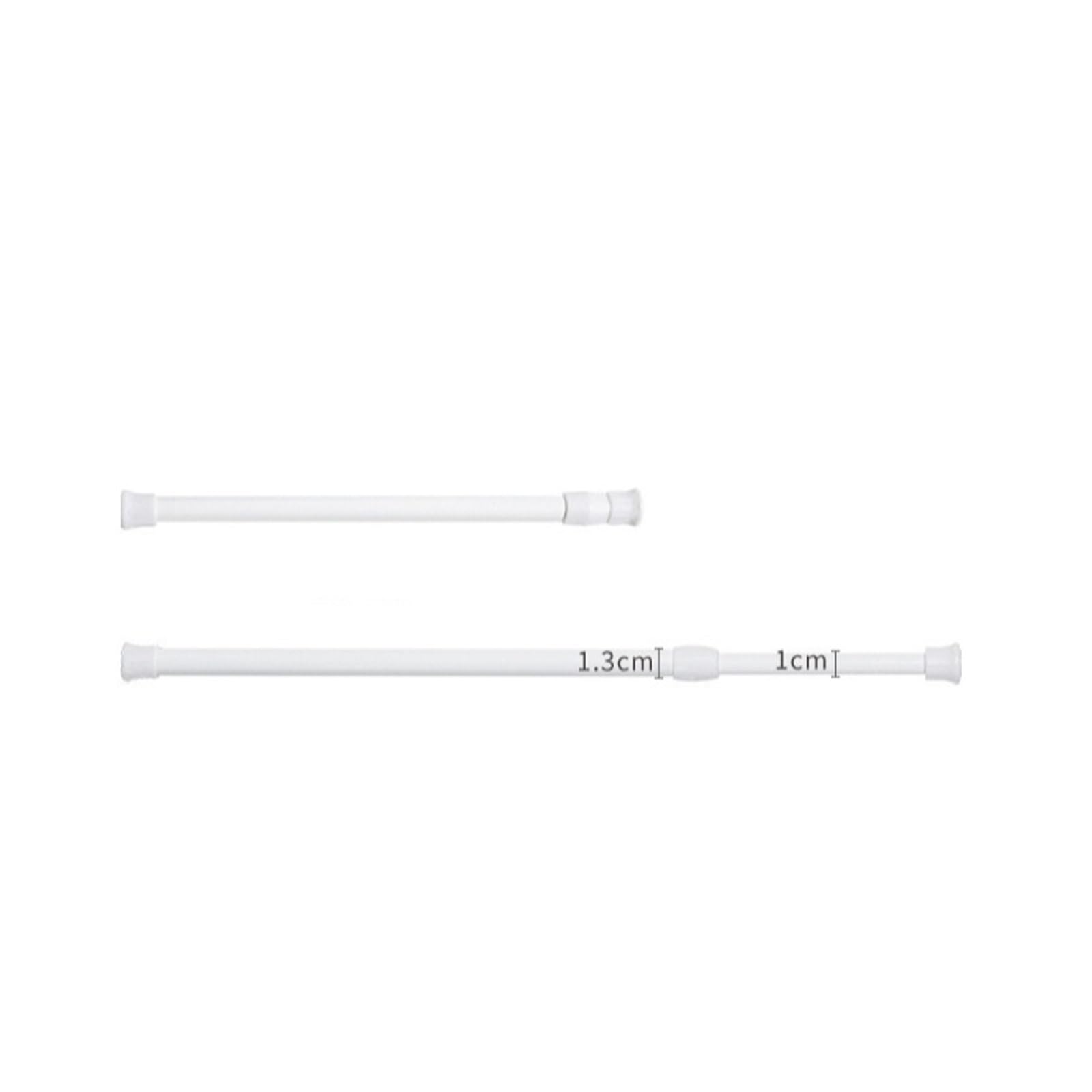 Closet rod Non Perforated Curtain Telescopic Rod Home Kitchen Cabinet Layered Bathroom Clamp Hook Support Frame(M)
