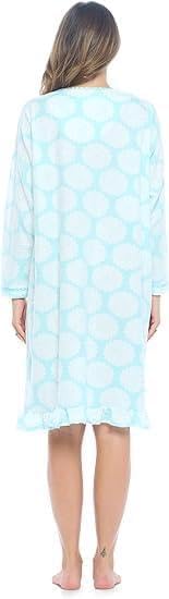Image of Casual Nights Women's Cozy Long Sleeve Fleece Nightgown