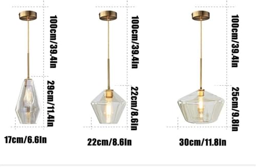 Lámpara colgante de vidrio moderno para techo de cocina y salón 2