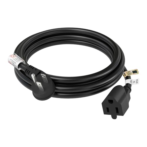 Image of FIRMERST 14 Gauge 6 Feet Flat Plug Extension Cord, UL Listed, Black