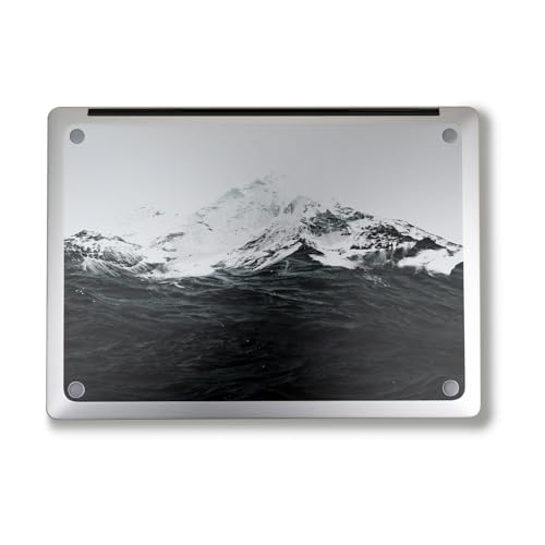 Image of Laptop Skin Compatible with Surface Laptop 7 15 inch (2024) - Mountain Waves - Premium 3M Vinyl Protective Wrap Decal Cover - Easy to Apply | Crafted in The USA by MightySkins
