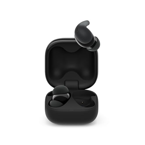 Image of Sony New Linkbuds Fit WF-LS910N | Active Noise Cancelling Wireless Bluetooth in Earbuds | Comfortable Fit with New Supporters | High Call Quality with AI-Black