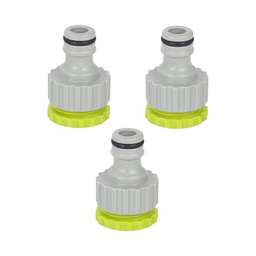 Lot de 3 Adaptador Manguera,Racor de Grifo Hembra Pulgadas,Universal Conexiones Manguera Jardin,Adaptadors y Reductor para Unión de Grifo con Manguera,Conexión Rápida y Fácil para Mangueras de Agua