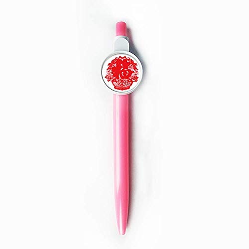 Stylo à bille rétractable lanterne chinoise rouge de bureau