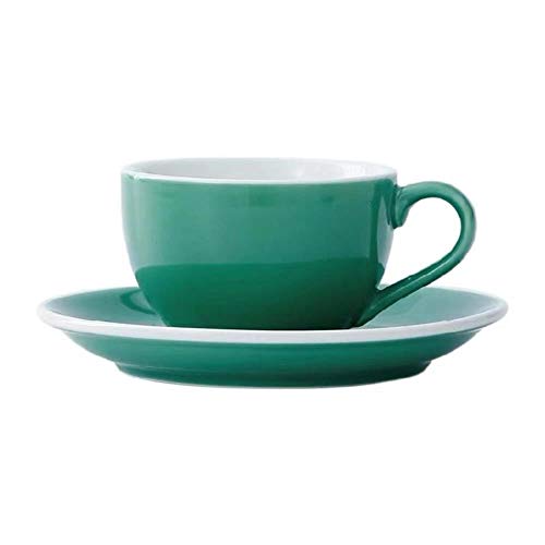 Mug Tazas Cafe Reutilizable,Juego De Tazas De Café De Cerámica Minimalista Europea Capuchino Tazas De Flores Latte Leche Taza De Té Mesa De Oficina Taza De Agua Vasos Para Bar, Azul Cian Set A Cover
