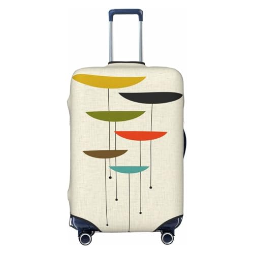 Mid Century Modern Prints Print Suitcase Cover Luggage Protector Washable Elastic Fashionable Travel Gear Cover