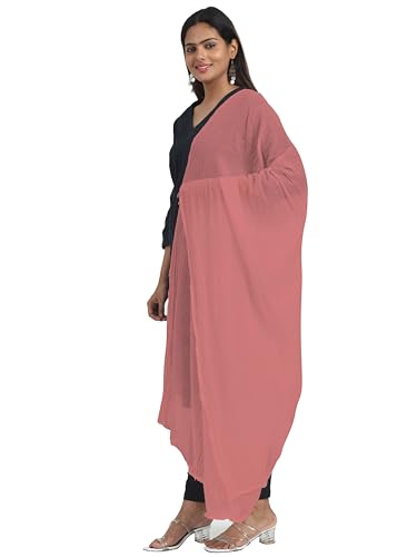 Image of Miraan Solid Pure Cotton Dupatta with Pom Pom Border, 2.25 meters length (DUPCOTTON)