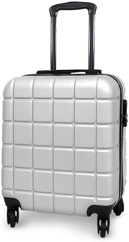 AVIO Atlas Cabin Suitcase - Lightweight Double-Wheel Luggage Bag w/Combi Lock, 3 Internal Pockets, Telescopic Handle w/ 3 Heights - Durable ABS Hard Shell