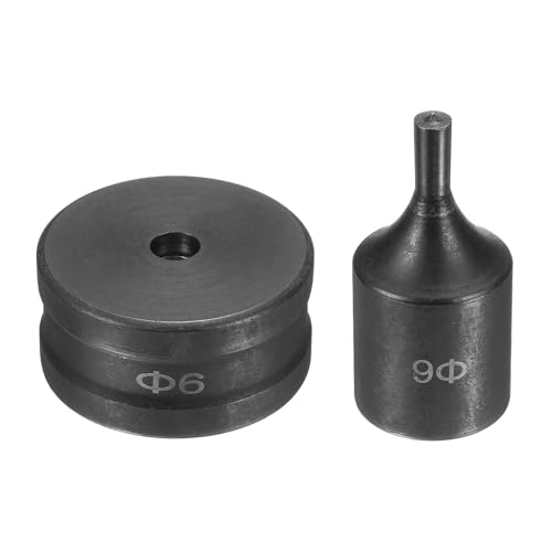 Image of sourcing map Hydraulic Hole Punch Die 6mm Round Hole 40Cr Steel Electric Punching Kit for CH70 Electric Punching Machine, Black