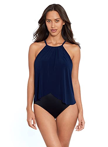 MagicSuit Women's Swimsuit Solid Aubrey High Neckline Soft Cup One Piece Swimsuit
