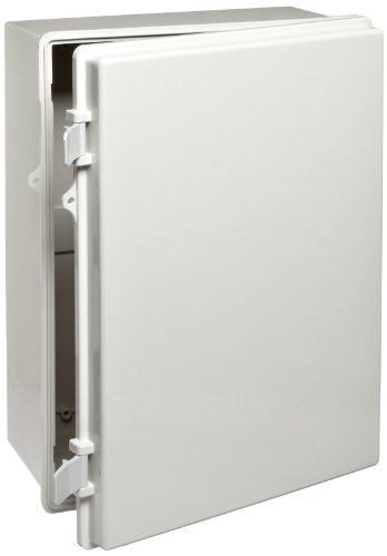 BUD Industries NBB-22247 Style B Plastic NEMA Box with Solid Indoor 15.68 L x 11.73 W, Gray