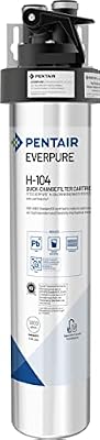 Pentair Everpure H-104 Drinking Water System, EV926271, Includes Filter Head, Filter Cartridge, All Hardware and Connectors, 1,000 Gallon Capacity, 0.5 Micron