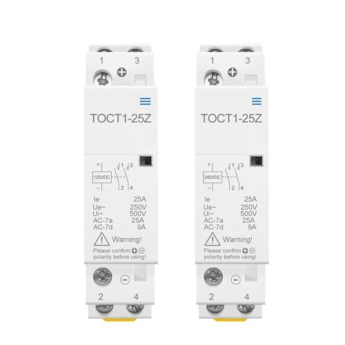 Contacteur modulaire 2P 25A pour piloter un circuit DC 12V 230V