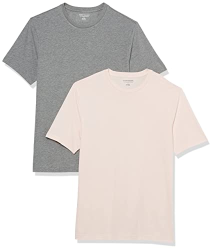 Image of Amazon Essentials Men's Short-Sleeve Crewneck T-Shirt, Pack of 2