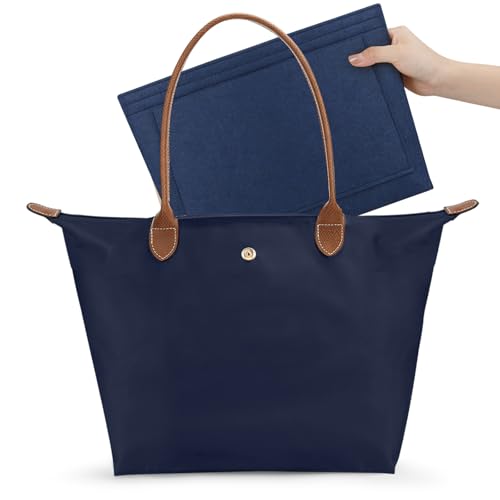 Image of Tote Bag for Women with Purse Organizer Insert, Foldable Waterproof Nylon Bag for Travel, and Daily Use,Medium Size.