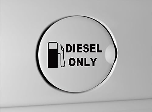 Image of Diesel ONLY Sticker Car Fuel Tank Cover Cap Warning Decal Window Bumper Decal Sticker Suitable for Cars, Trucks 5inch (Black)