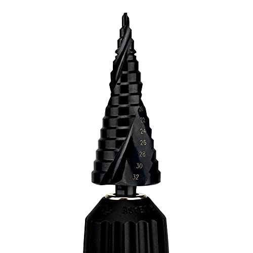 Foret Bits 3PCS 4-32MM Step Foret Cobalt Set en Spirale en Acier à Haute Vitesse d'azote pour Le Coiffeur de Tige de Tige de Triangle en métal Outils, Accessoires