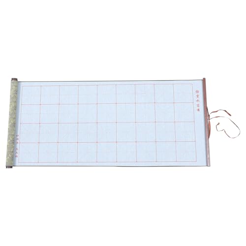 Veemoon Rollo de Caligrafía China Blanco 1 Pieza 38X88 CM Tela para Escritura Agua Colgante para Práctica y Dibujo Artístico de Caligrafía Tradicional