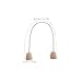TOYANDONA 5pcs Croquet Wickets Cotton Rope Wickets Replacement for Backyard Outdoor Game Wood Base Lawn