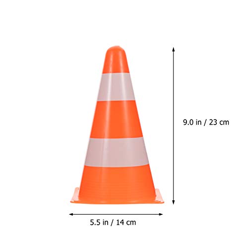 2 peças de cones de segurança para trânsito Besportble, cones reflexivos de plástico para estacionam