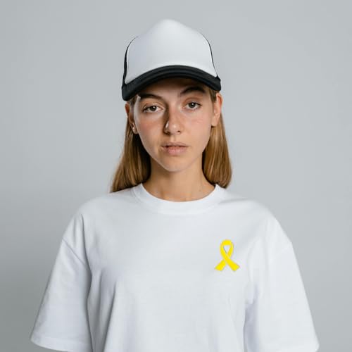 Image of Awareness Enamel Lapel Pin - Nickel and Gold Plated Ribbon Pin - Prevention and Awareness Ribbon - Jewelry Brooch Pin with Secure Clutch Back