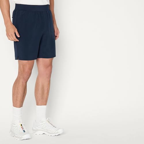 Image of Amazon Essentials Men's Athletic Running Training Shorts, Performance Stretch Woven Workout Shorts, 7 inch