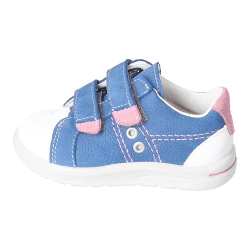 RICOSTA Pepino Nippy Azur Leather Kids Shoe with Double Rip Tape Straps and Padded Ankles2