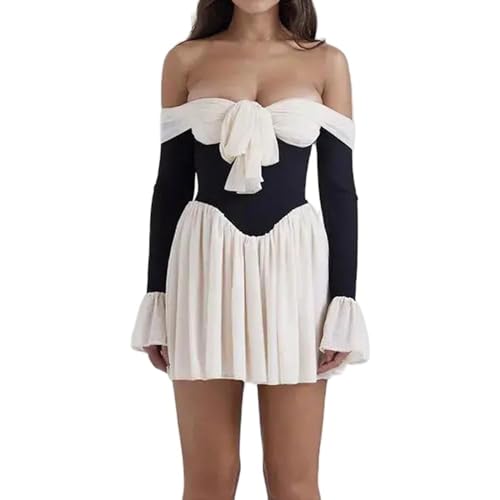 Robe d'hiver élégante contre le froid avec manches cloches fluides