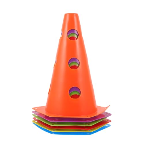 DECORNIJIA 6 Piezas Conos de Entrenamiento para Fútbol con Agujeros de Plástico Resistente para Agilidad para Fútbol Baloncesto Béisbol y Actividades al Aire