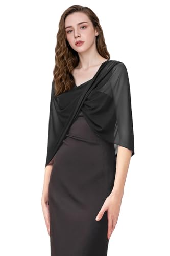 Coucoland Shawl Wraps for Women - Sheer Chiffon Shawl Elegant Soft Wraps for Evening Dress Wedding