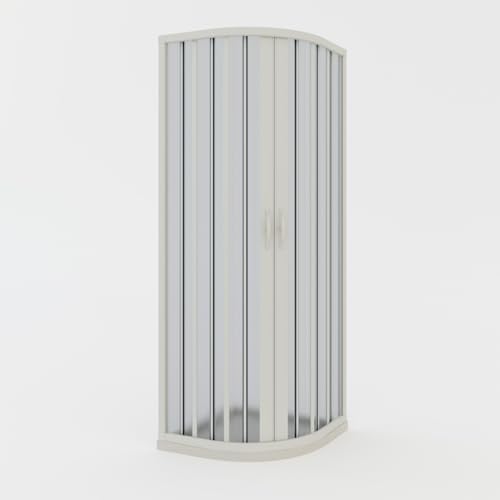 Cabina de ducha plegable de PVC 75 x 75 cm H 185 mod. Loto con apertura central