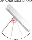 DVHOK 20cm Schreibtisch Make up Spiegel, Einfacher Kosmetikspiegel Faltbare, Tisch-Schreibtisch, Wandbehang, Doppelzweck-Spiegel, Quadratisch, Weiß