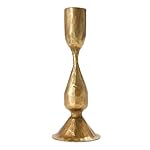 Creative Co-Op Round Hand-Forged Metal Taper Holder, Antique Brass Finish - Image 4