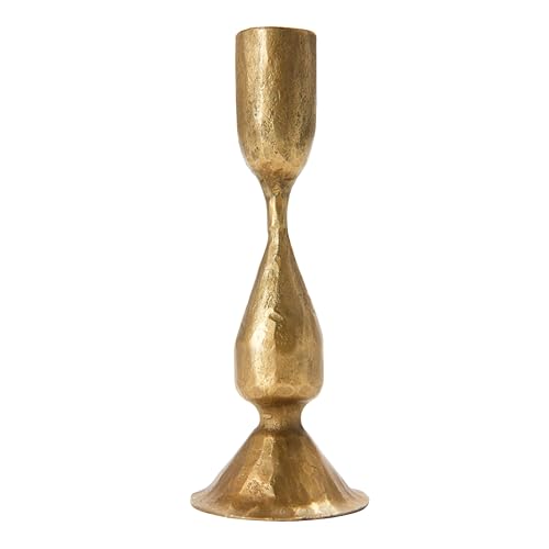 Creative Co-Op Round Hand-Forged Metal Taper Holder, Antique Brass Finish - Image 5