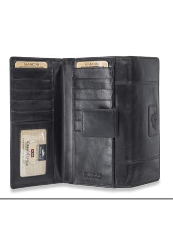 Mancini Casablanca Full Grain Leather RFID Secure Medium Clutch Wallet, Cognac One Size 8700300 cg4