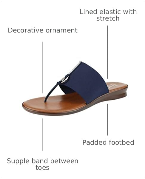 Image of ITALIAN Shoemakers Lillee Women's Comfort Band Sandal Low Stretch Elastic