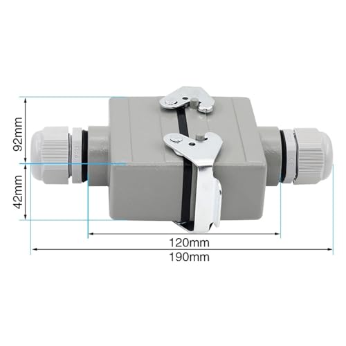 Conector rectangular He-016 de alta resistencia con enchufe de 16 núcleos 16A 3
