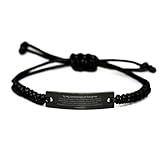 Black Rope Bracelet Unbiological Daughter Engraved Inspirational Strength Love Mom Gifts for Birthday Christmas Graduation -  Laserchili