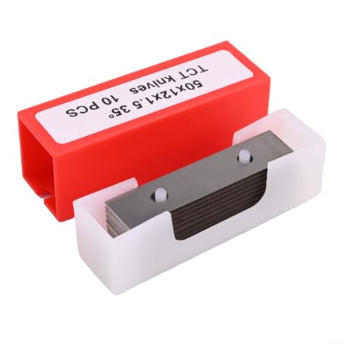HEBEOT 10PCS Solid Carbide Cutter Scrapers, 2 Edges Replacement Insert Blades Scraper For Woodworking Surfacing Groove 50X12x1.5mm-35°