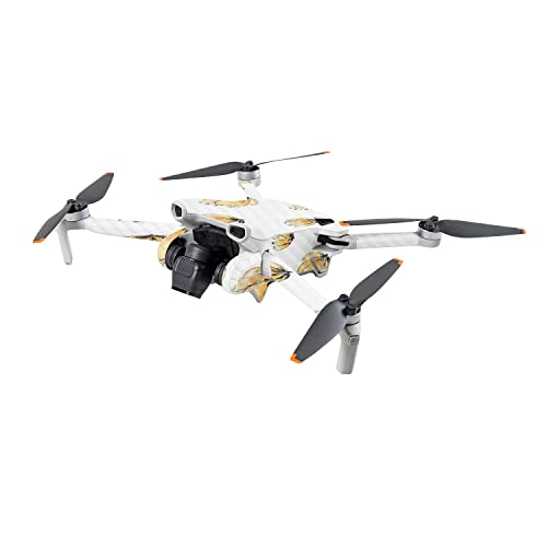 Image of MightySkins Carbon Fiber Skin Compatible with DJI Mini 3 - Yellow Poppy | Protective, Durable Textured Carbon Fiber Finish | Easy to Apply | Made in The USA