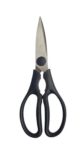 Image of Heff Kitchen Scissors, Black, Stainless Steel, 8 Inch