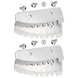 Syhood 4 Pieces 8'' Ice Auger Blades with 8 Screws Compatible with Strike Master Mora Stainless Steel Replacement Drill Blades Smooth and Precise Cutting for Ice Fishing Winter Outdoor