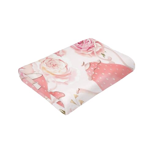 Couverture en flanelle shabby chic aux roses romantiques pour embellir votre canapé - 8