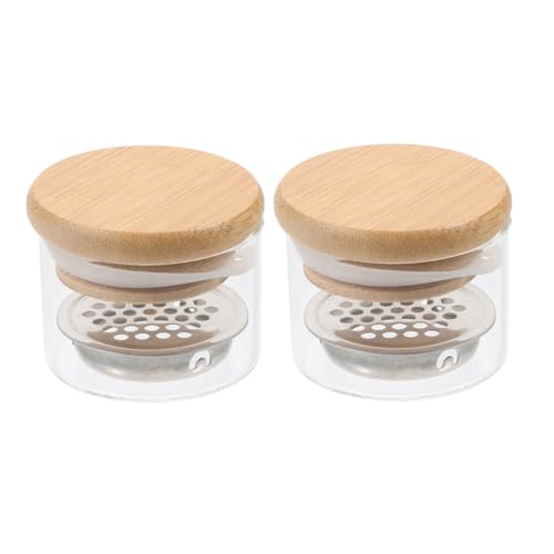 HAPINARY 2pcs Glass Nail Art Cup Manicure Nail Dish Lid Art Accessories Acrylic Tools