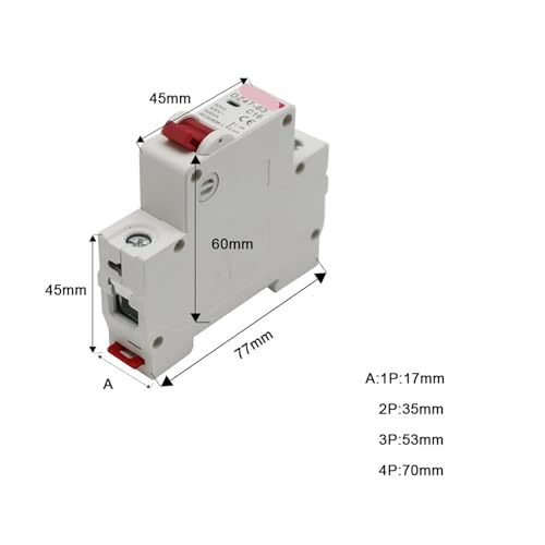 Disyuntor DZ47 3P 10A 400V mini interruptor de circuito tipo C para riel DIN 35mm 2