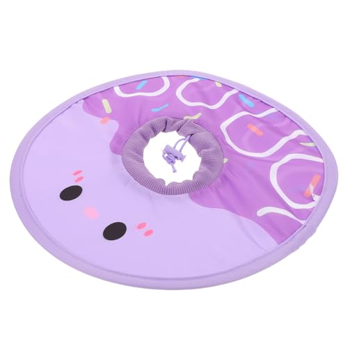 MUELODSIC Collar de Recuperación para Mascotas Suave y Ajustable Protector Cónico Antipicaduras para Perros y Gatos Pequeños Color Púrpura Tamaño M para Uso Postoperatorio y Cicatrización