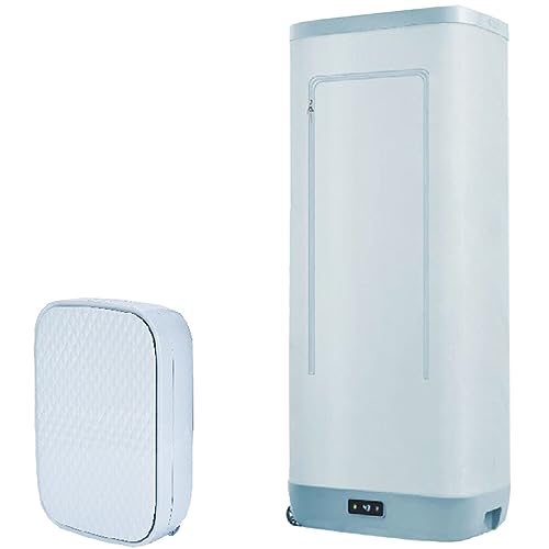 Gvqng Macchina da Stiro Automatica, Asciugatrice Pieghevole, Igienizza E Asciuga I Vestiti, Pressa A Vapore Macchina da Stiro, Asciugatrice Portatile, Risultati da 10 Minuti,Light Blue