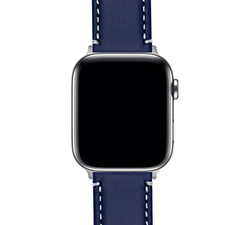 Image of BARTON WATCH BANDS - Top Grain Leather Watch Bands Compatible with Apple Watch Models - 1, 2, 3, 4, 5, 6, 7, 8, 9, 10, SE, Ultra & Ultra 2